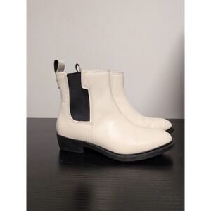 UGG Bonham‎ II white and black Leather Chelsea Ankle Boots Womens